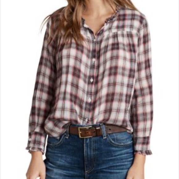 VELVET BY GRAHAM & SPENCER PLAID WOMEN'S SHIRT SIZE MEDIUM - Picture 1 of 8